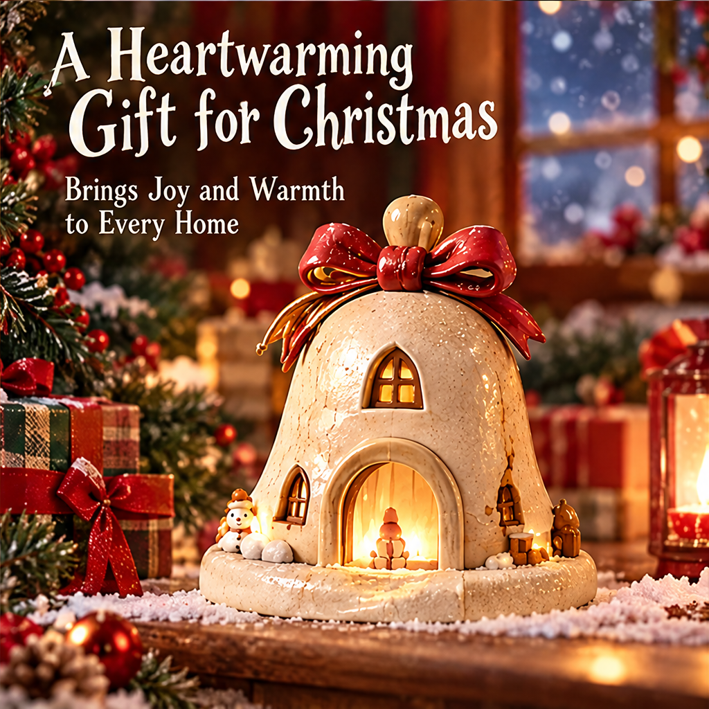 A Heartwarming Gift for Christmas — Christmas dome house candle holder in warm holiday setting, brings joy and warmth to every home